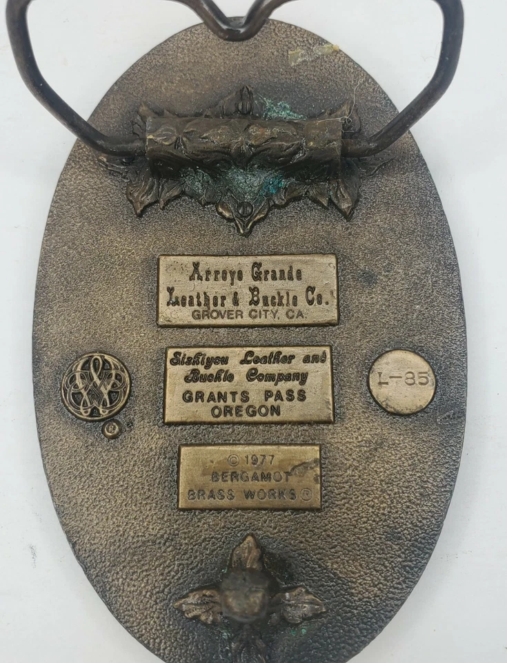 Vintage Bergamot Brass Works Skateboarding Belt Buckle 1977 - Image 2 of 2