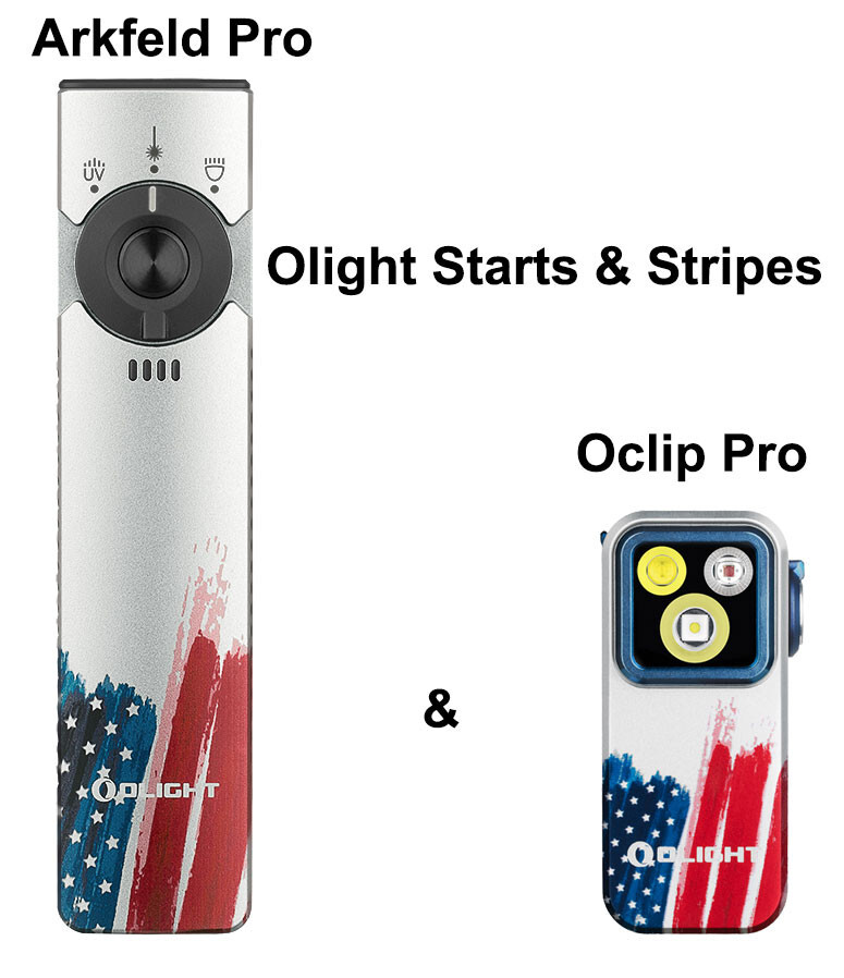 ライト・ランタン OLIGHT Arkfeld Pro : Stars & Stripes Olight Arkfeld Pro Stars & Stripes & Oclip Pro Stars & Stripes