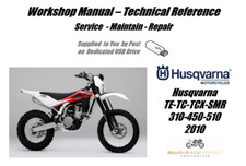 Husqvarna SMR450 450SMR  SMR 450 Service Repair Workshop Manual USB 2010