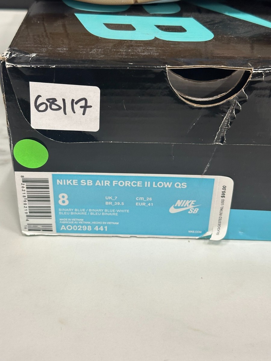 NIKE SB 箱　②us9.5 Size 8 - Nike SB Air Force 2 QS Low East West Pack | eBay