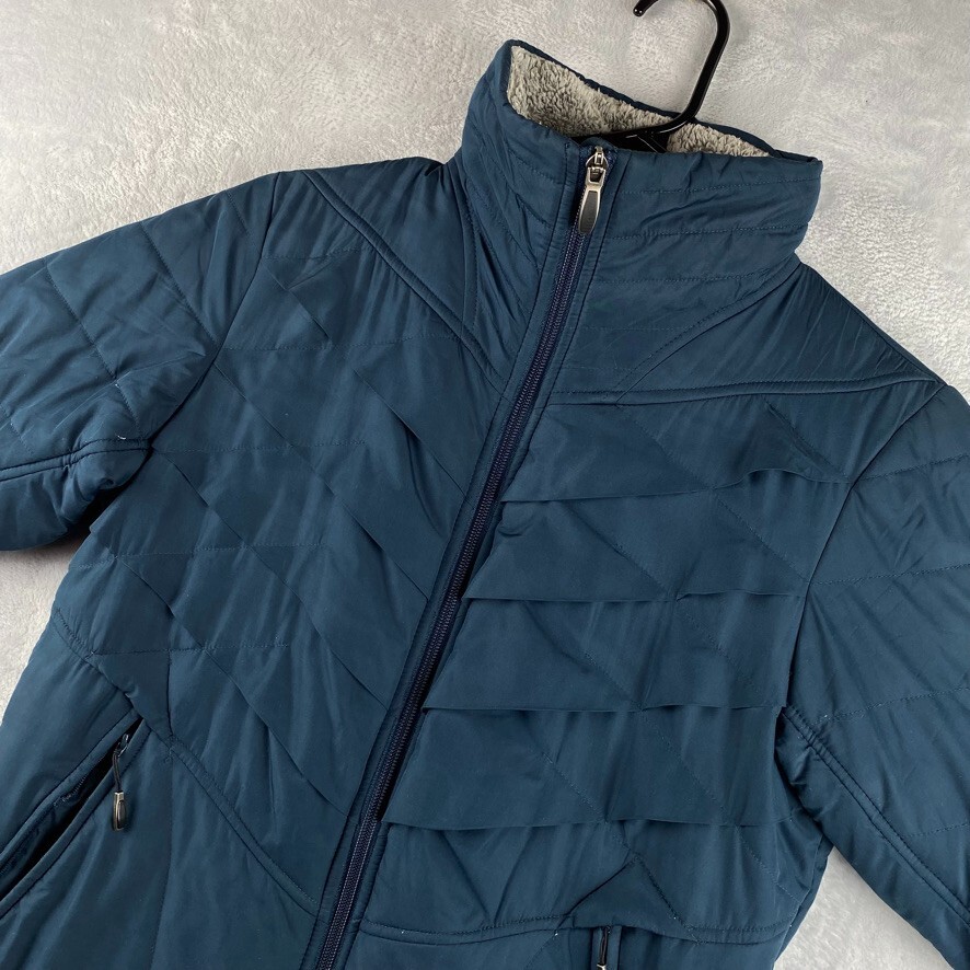 Columbia Puffer Jacket Womens Small Blue Kaleidascope II Titanium Omniheat Coat