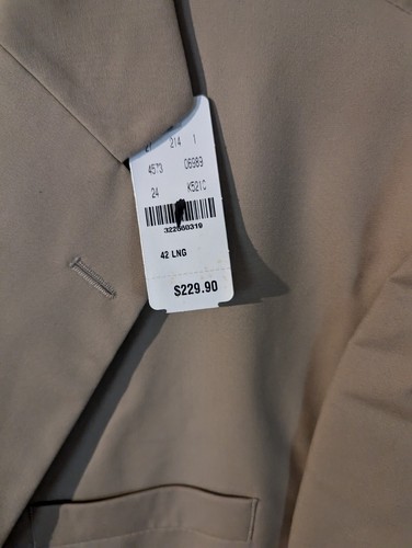 Men's BROOKS BROTHERS 346 Sportcoat 42L Tan Two-Button - Picture 4 of 10