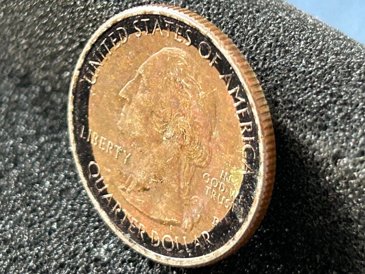 2020 P Quarter error missing cladding Both Sides good condition | eBay