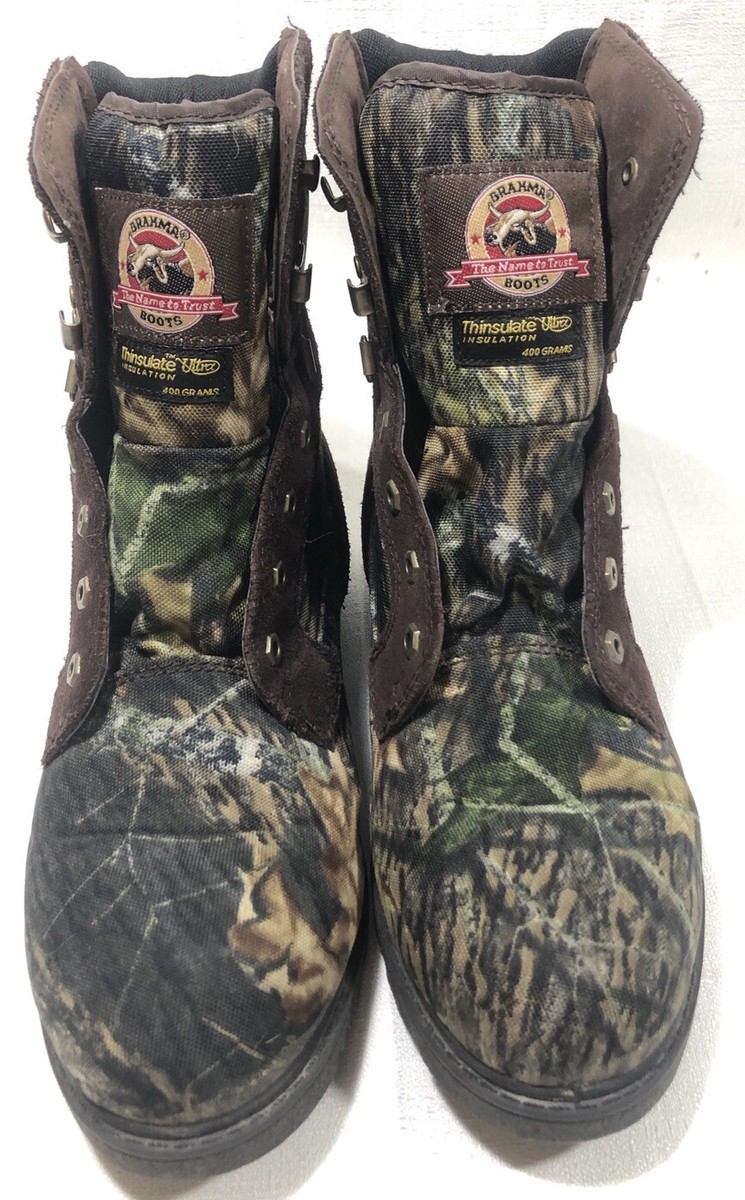 Brahma Hunter Thinsulate Ultra Insulation 400 Grams Men's Camo Boots US  Size
