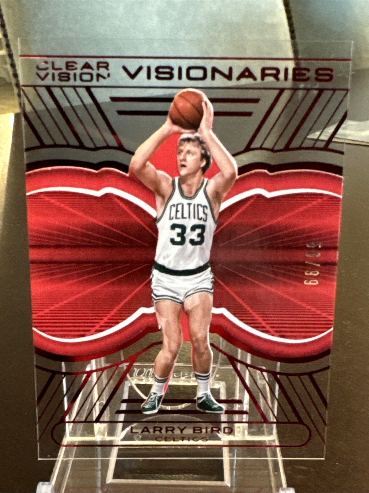 2015-16 Panini Clear Vision Larry Bird  Visionaries Red /99 NM MT HOF