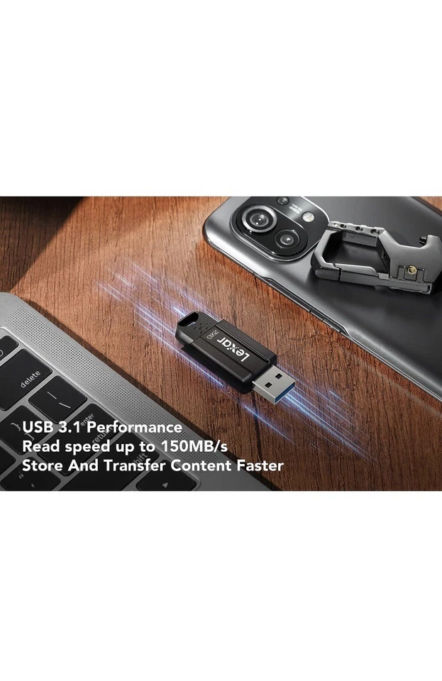 Clé USB 3.1 Lexar JumpDrive S80 32 Go Noir Jusqu'à 130 Mo/s en Lecture (1) - Photo 3/4