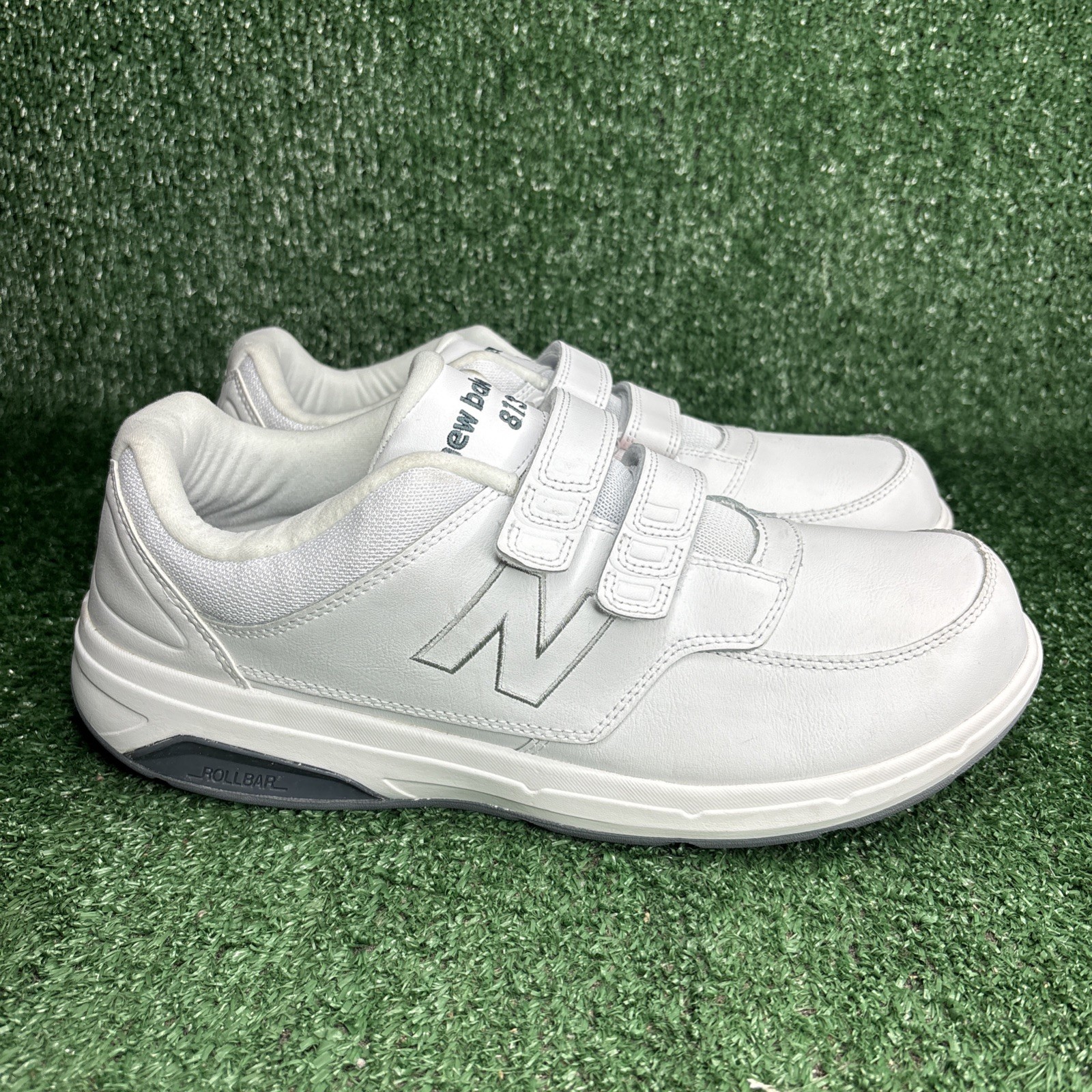 NEW - New Balance 813 Mens Size 11 2E Wide White Athletic Leather Walking Shoes