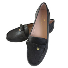 Kate Spade New York Desi Pebble Driving Loafers Women's Sz 7 Black Leather NWOT