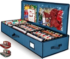 Premium Wrapping Paper Organizer Storage | Gift Wrap Holder with Extra Pocket...