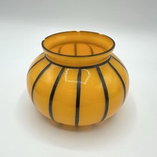 Vase Glas Glaskunst Art Deco Stil Handgefertigt Streifen