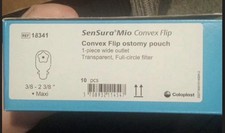 10 Coloplast SenSura Mio Convex Flip Maxi Ostomy Pouch Transparent 3/8-2 3/8 in