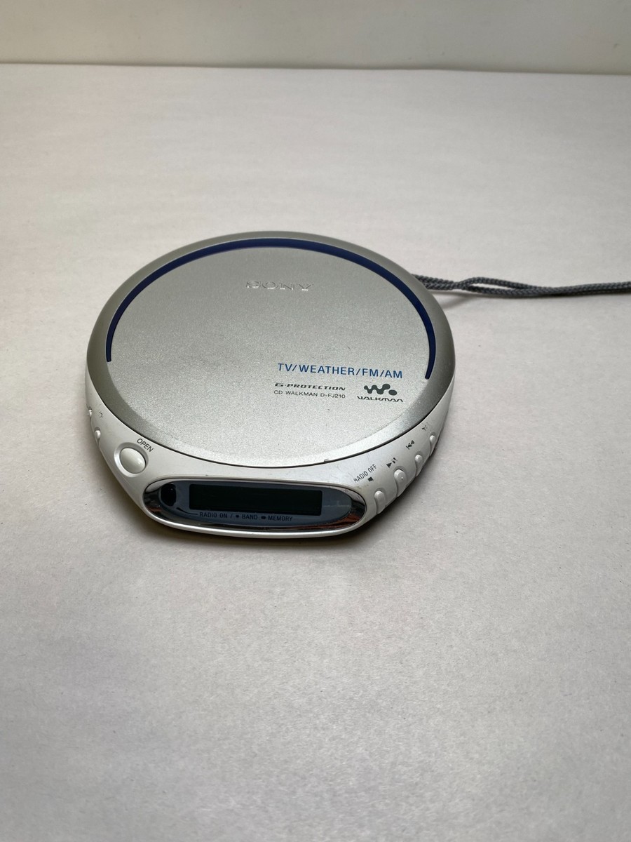 Sony Discman Walkman D-FJ210 Portable CD Player AM/FM/Weather