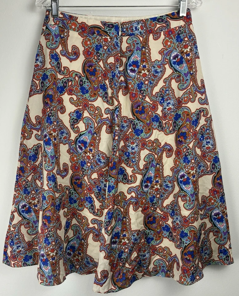 Falda de cachemira para mujer The Limited talla 6 Boho Festival retro línea A forrada midi Foto 2 de 4