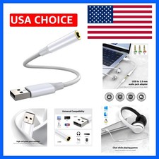 USB to Aux Adapter,USB to 3.5mm TRRS Female Headset for PS4/PS5 USB to 3.5m...