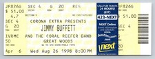 1998 Jimmy Buffett & The Coral Reefer Band Concert Full Ticket