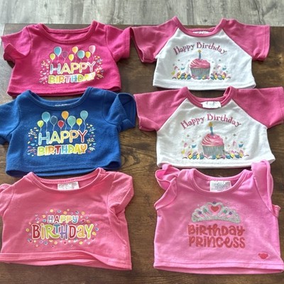 Build-A-Bear Workshop Oberteile Happy Birthday Geburtstag Lot 6-teilig