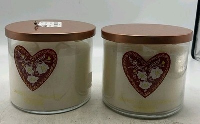 Threshold set  Of Two Orange  Flower  Macaron Scented Candle 14 oz