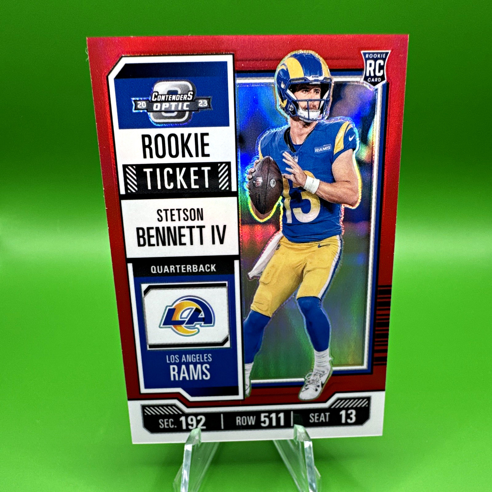 Stetson Bennett Panini Contenders Optic #91 Red