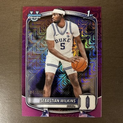 2025-26 Bowman #BCP-99 Sebastian Wilkins Chrome Fuchsia Mojo Refractor #/299