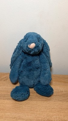 Jellycat Medium Bashful Mineral Blue Bunny Soft Retired 12  Rare Washed
