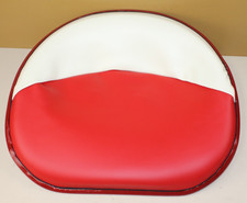K&M 7181 Red & White Pan Vinyl Tractor Seat NEW Made in USA