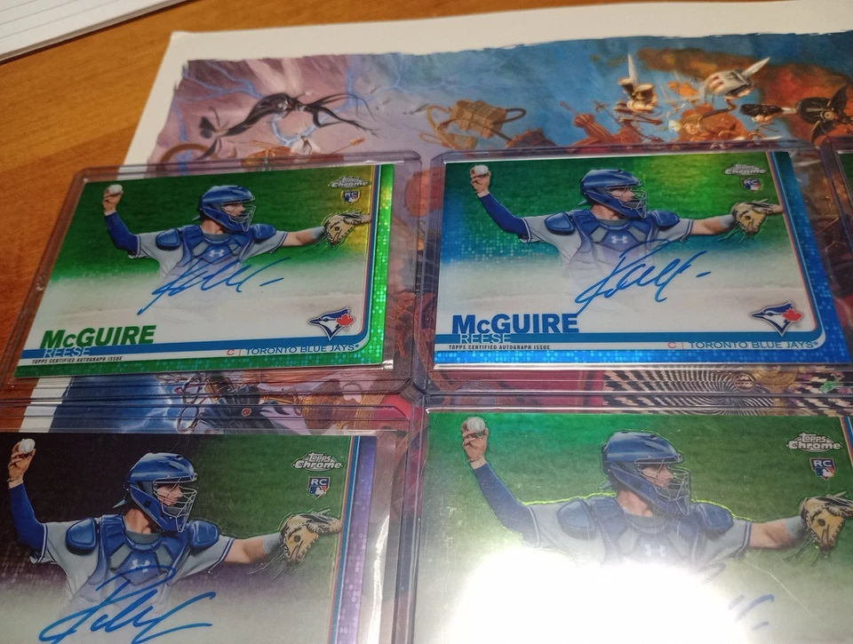 Lote de 8 tarjetas Topps Chrome Reese McGuire Rookie Auto 2019 Foto 2 de 4