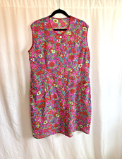 Vintage 1960's Floral House Coat - Size Extra Large