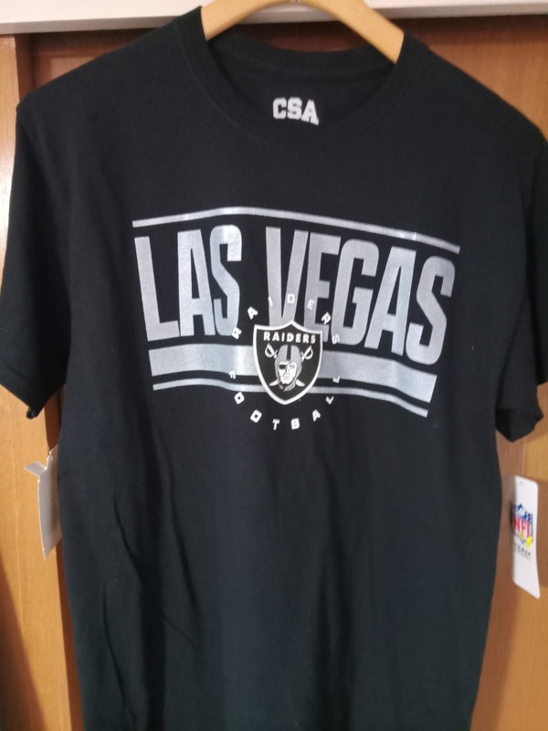 CSA Las Vegas Raiders Shirt Mens Size Medium Black Logo New NFL Team Apparel Sho