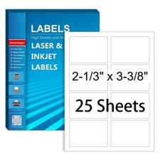 Name Tag Stickers- 2-1/3" x 3-3/8" Blank Labels, Printable Sticker Paper for ...