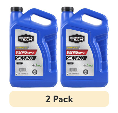 Super Tech High Mileage Full Synthetic 5W-30 Motor Oil 5QT (2 Pack)