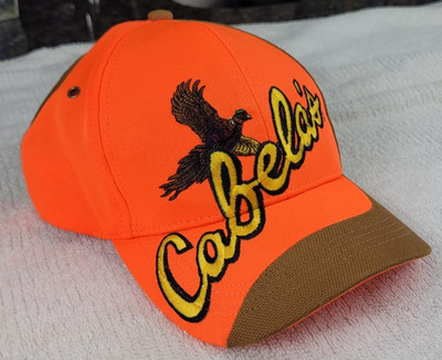 Cabelas Hunting Limited Edition Embroidered Pheasant Adjustable hat Blaze Orange