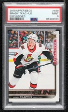 2018 Upper Deck Young Guns UD Exclusives /100 Brady Tkachuk #499 PSA 9 MINT k1r