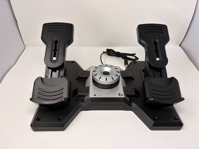Logitech G Pro Flight Rudder Pedals PC USB Flight Sim Used Light Wear