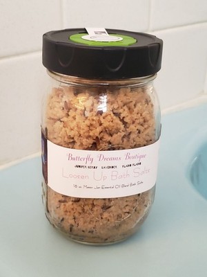 Handmade 16 oz Mason jar Organic All Natural soothing therapeutic bath salts