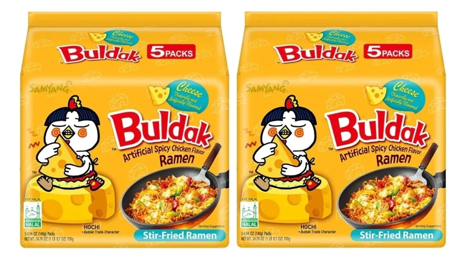 Samyang Buldak Cheese Käse Instant Nudeln Ramen  1/5/20/ 40 er Pack im Karton - Bild 4 von 4