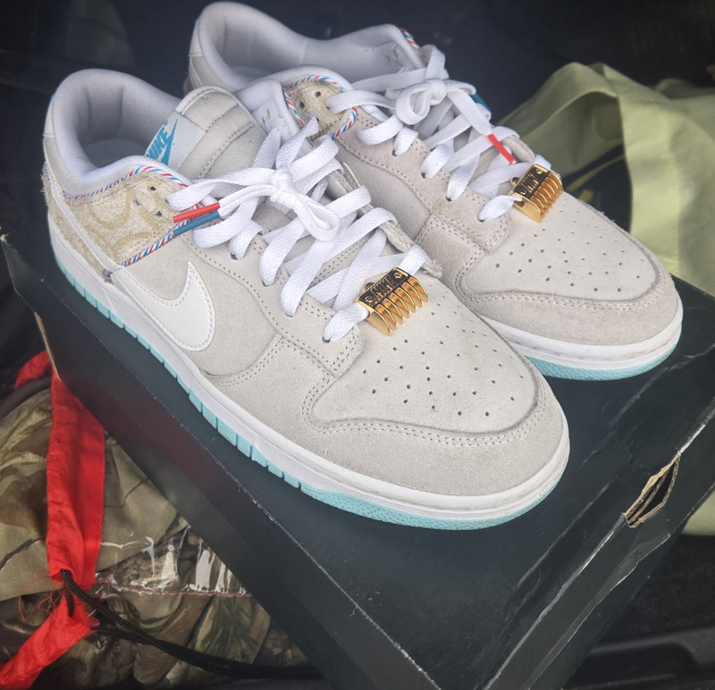 Nike Dunk Low SE Barber Shop Gray | Size 9