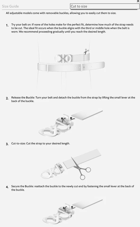 Cinturón de cuero Salvatore Ferragamo L48808 para hombre Gunmetal doble Gancini talla 34 Foto 3 de 4