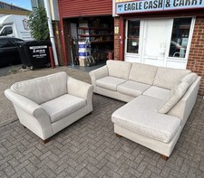 M&S Oatmeal Beige L Shape + Cuddler 🛋️ DELIVERY AVAILABLE