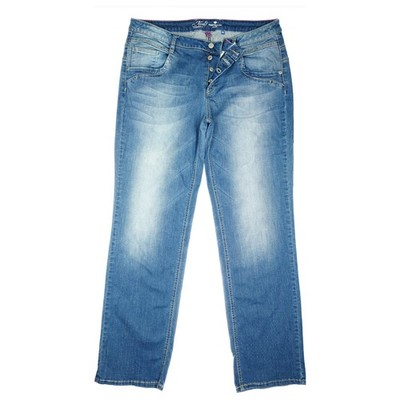 TOM TAILOR Alexa Straight Leg Stretch Jeans W36 L32 Blue Mid Rise