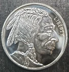 1oz Silver .999 Round Buffalo/Indian Head Silver Brilliant Uncirculated