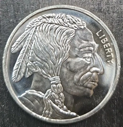 Silver .999 Round Buffalo/Indian Head Silver Brilliant Uncirculated