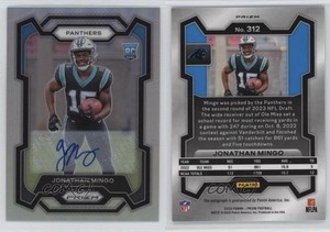 2023 Panini Prizm Rookies Silver Prizm Auto Jonathan Mingo #312 Rookie Auto RC