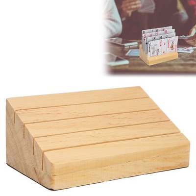 Holz Spielkartenhalter HandsFree Spielkarte Tray Rack Poker Karten Zubehör DE