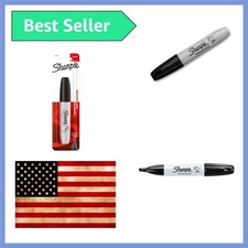 4-Pack of Quick-Drying Water-Resistant Black Permanent Markers - Versatile Use
