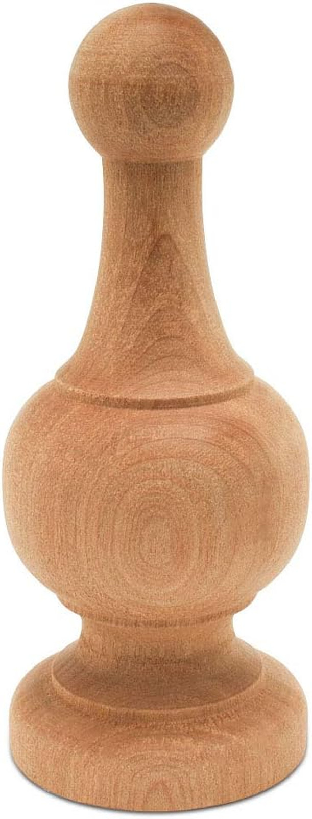 Unfinished Wood Finials Decorative, 4-1/4 Inch, for Bed Post Finial, Curtain Rod
