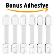 Baby Proofing Child Safety Locks 3M Adhesive Included No Drilling 6 Pack