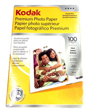 Kodak Premium Photo Paper 100 Sheets 4x6 Gloss Instant Dry New Factory Sealed