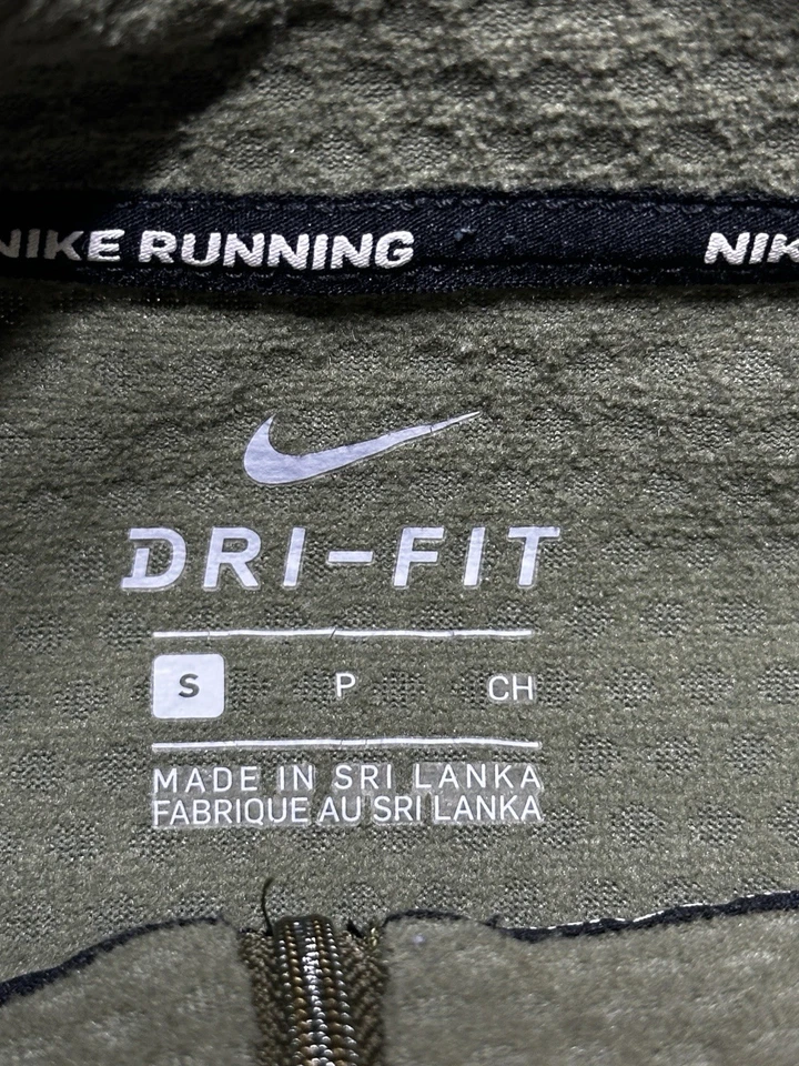 Nike Running Womens Therma Sphere Element 1/4 Zip Heather Green Small 928753 - Image 3 of 4