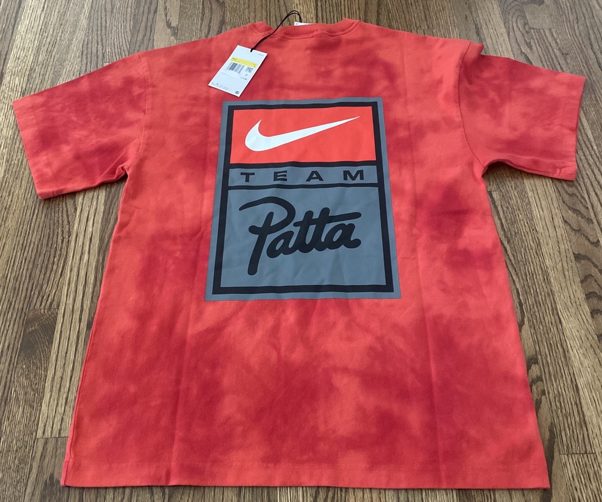 Nike x Patta Men's T-Shirt Rush Red/University Red/Gym Red Size