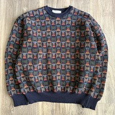 Vintage Tricots St Raphael Sweater Men's Size S Multicolored Wool 1990s